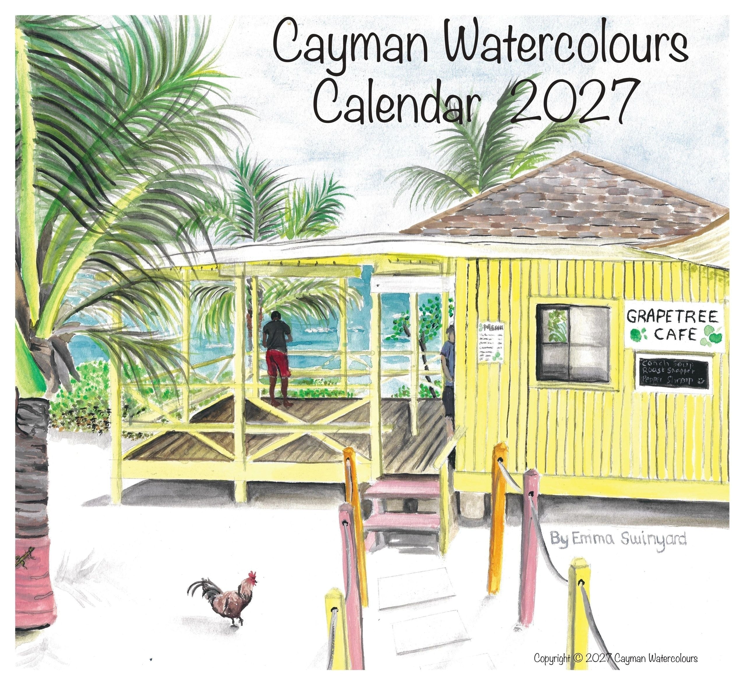 2027 Cayman Watercolours Calendar cover